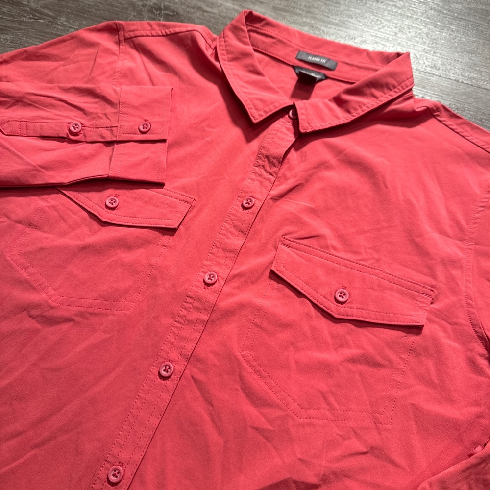 Eddie Bauer Shirt Womens XL Pink Performance Departure‎ Hiking Gorpcore Outdoor